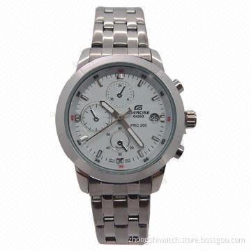 Metal Wristwatch in Japanese Miyota Movement, Date Function, 30m Water-resistant